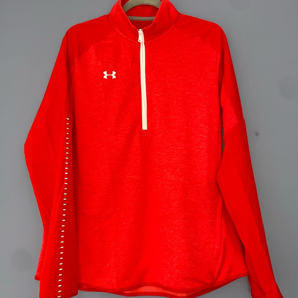 RED UNDER ARMOUR QUARTER ZIP